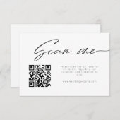 Scan me Moderne kalligrafie QR Code Details Informatiekaartje (Voorkant / Achterkant)