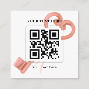 Scan me naar RSVP Wedding QR Code Response Square Vierkante Visitekaartje