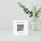 Scan me naar RSVP Wedding QR Code Response Square Vierkante Visitekaartje (Staand voorkant)