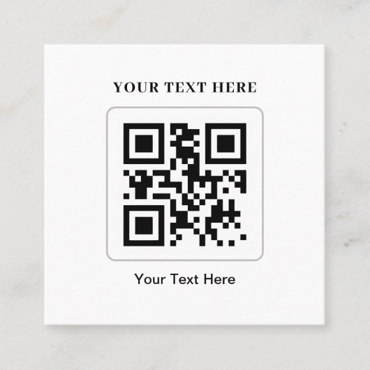 Scan me naar RSVP Wedding QR Code Response Square Vierkante Visitekaartje (Voorkant)