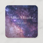 Scan me naar RSVP Wedding QR Code Response Vierkante Visitekaartje (Achterkant)