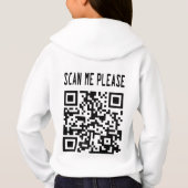 Scan me please QR-code - Glimlach, het is gratis (Achterkant)