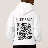 Scan me please QR-code - Glimlach, het is gratis (Achterkant)