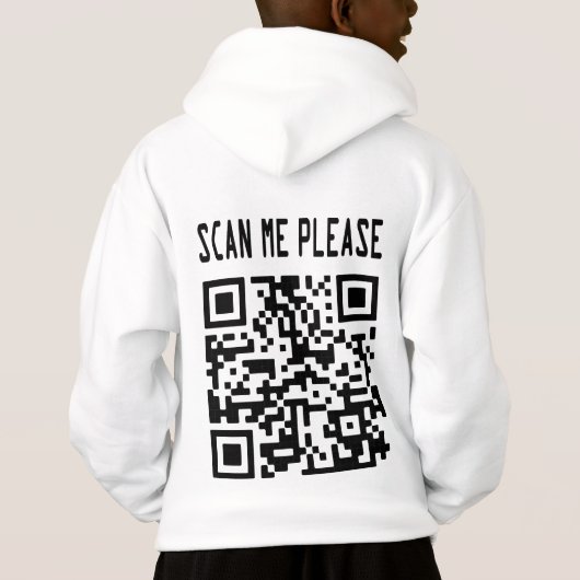 Scan me please QR-code - Glimlach, het is gratis (Achterkant)
