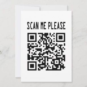 Scan me please QR-code - Glimlach, het is gratis Kaart