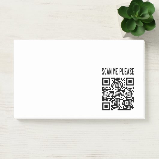 Scan me please QR-code - Glimlach, het is gratis Post-it® Notes (Kantoor)