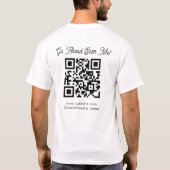 Scan Me QR-code Bedrijfs Event Groot Logo T-shirt (Achterkant)