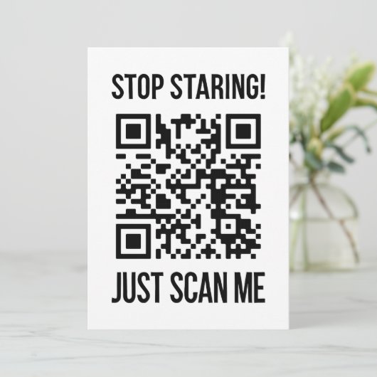 Scan me QR-code: kies elke dag vriendelijkheid Kaart (Staand voorkant)