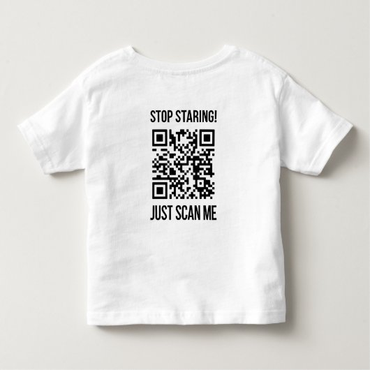 Scan me QR-code: kies elke dag vriendelijkheid Kinder Shirts (Achterkant)