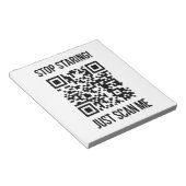 Scan me QR-code: kies elke dag vriendelijkheid Notitieblok (Schuin)