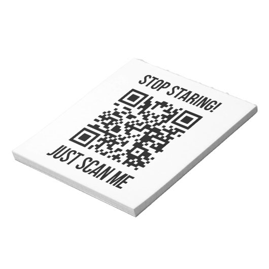 Scan me QR-code: kies elke dag vriendelijkheid Notitieblok (Linkerzijde)