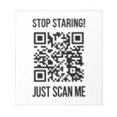 Scan me QR-code: kies elke dag vriendelijkheid Notitieblok (Voorkant)