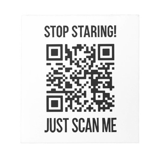 Scan me QR-code: kies elke dag vriendelijkheid Notitieblok (Voorkant)