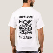 Scan me QR-code: kies elke dag vriendelijkheid T-shirt (Achterkant)