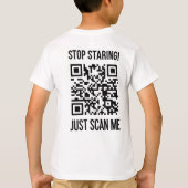 Scan me QR-code: kies elke dag vriendelijkheid T-shirt (Achterkant)