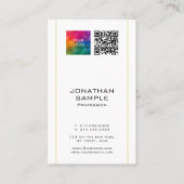 Scan me QR Code Upload Uw Bedrijf Logo naar Visitekaartje (Voorkant)