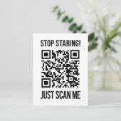 Scan me QR-code voor een Motivatie boost Briefkaart (Staand voorkant)