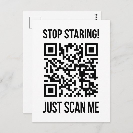 Scan me QR-code voor een Motivatie boost Briefkaart (Voorkant / Achterkant)