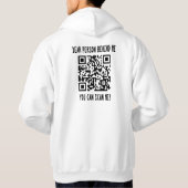 Scan me QR-code voor een Motivatie boost Hoodie (Achterkant)