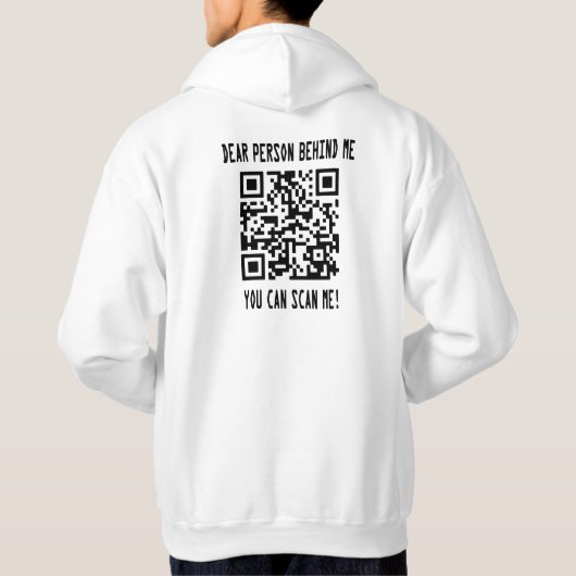 Scan me QR-code voor een Motivatie boost Hoodie (Achterkant)