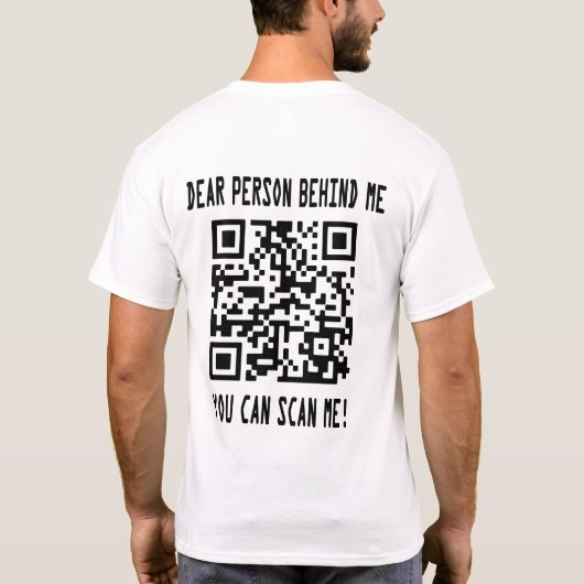 Scan me QR-code voor een Motivatie boost T-shirt (Achterkant)