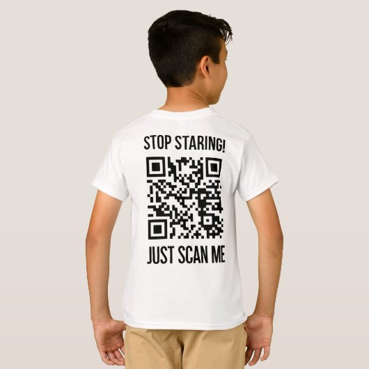 Scan me QR-code voor een Motivatie boost T-shirt (Achterkant volledig)