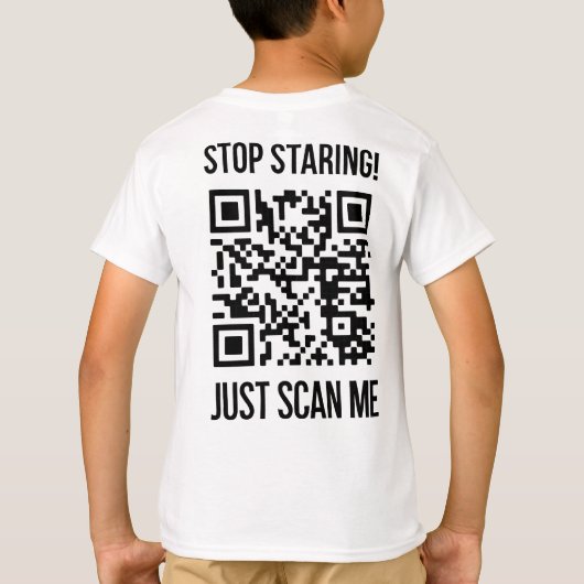 Scan me QR-code voor een Motivatie boost T-shirt (Achterkant)