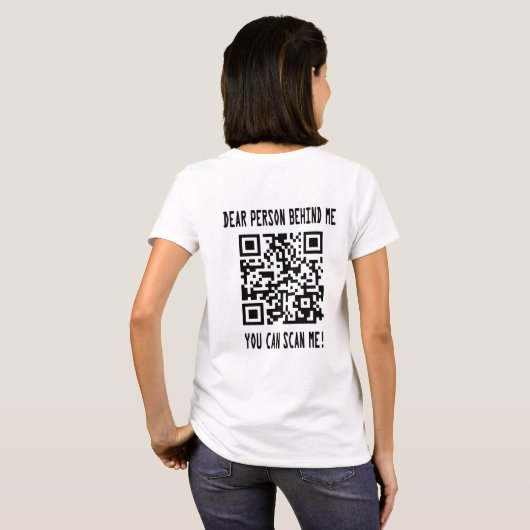 Scan me QR-code voor een Motivatie boost T-shirt (Achterkant volledig)