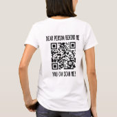 Scan me QR-code voor een Motivatie boost T-shirt (Achterkant)