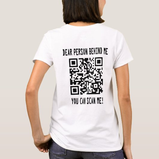 Scan me QR-code voor een Motivatie boost T-shirt (Achterkant)