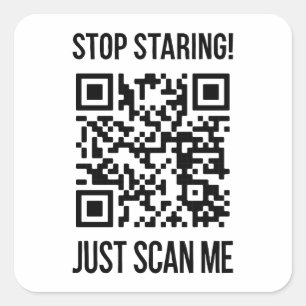 Scan me QR-code voor een Motivatie boost Vierkante Sticker