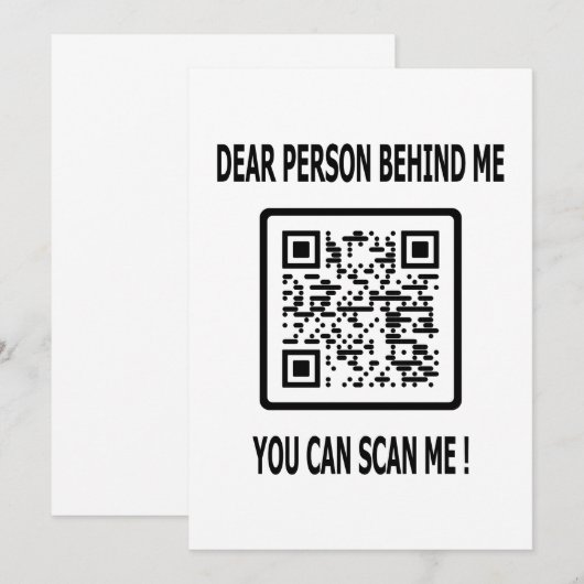 Scan me QR-code voor Inspirerend prijsopgave Kaart (Voorkant / Achterkant)