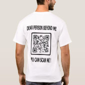 Scan me QR-code voor Inspirerend prijsopgave T-shirt (Achterkant)