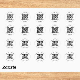 Scan Me QR-code Zakelijke Reclame Ronde Sticker