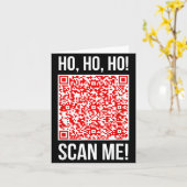 Scan Me! Qr Scan Me Grap Functie Kerstman Kerstmis Kaart (Gele Bloem)