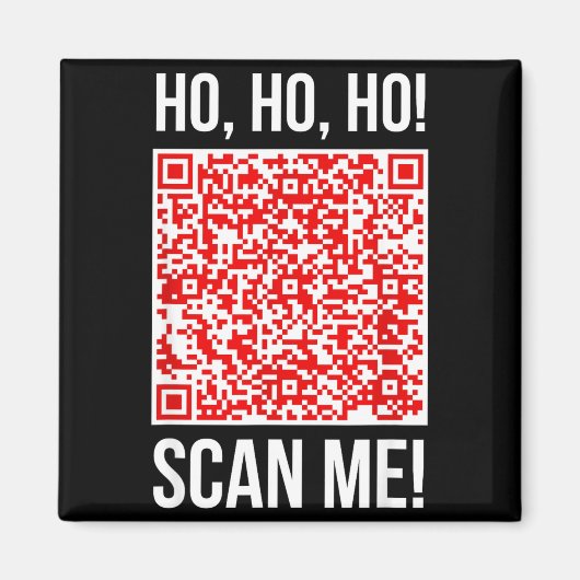 Scan Me! Qr Scan Me Joke Funny Santa Merry Christm Magneet (Voorkant)