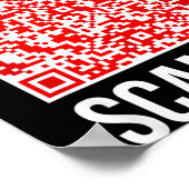 Scan Me! Qr Scan Me Joke Funny Santa Merry Christm Poster (Hoek)