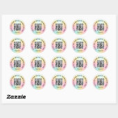 Scan me Rainbow Pastel Kleur QR-code scannable Ronde Sticker (Vel)