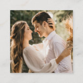 Scan me RSVP Weddenschap QR Code Response Uitnodig Vierkante Visitekaartje (Achterkant)