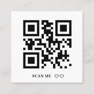 Scan me RSVP Weddenschap QR Code Response Uitnodig Vierkante Visitekaartje