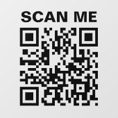 Scan me Voeg je QR code toe minimale business Raamsticker (Vel)