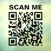 Scan me Voeg je QR code toe minimale business Raamsticker (Vel 3)