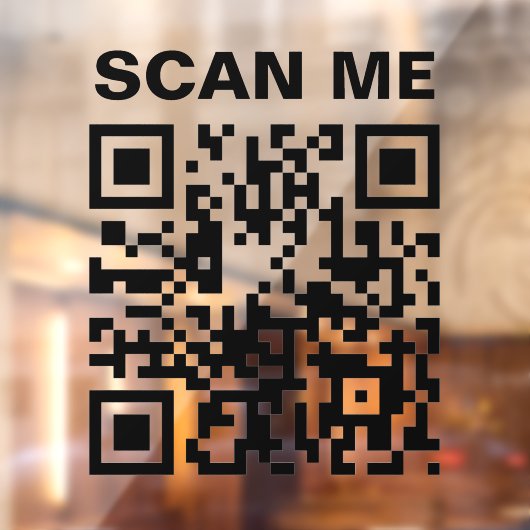 Scan me Voeg je QR code toe minimale business Raamsticker (Vel 2)