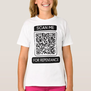Scan me voor berouw QR Code Girl's T-shirt