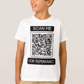 Scan me voor berouw QR code jongen T-shirt (Voorkant)