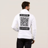 Scan me voor berouw QR-code Mannen Hoodie (Achterkant volledig)