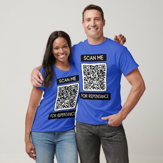 Scan me voor berouw QR-code Unisex T-shirt (Unisex)