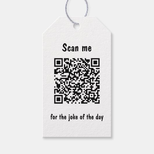 Scan me voor de grap van de dag QR-code Cadeaulabel (Voorkant)