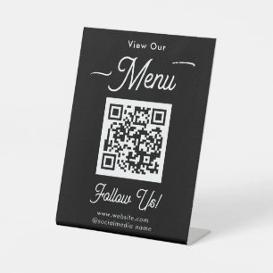 Scan Menu QR-codes Zakelijk Sokkelbord Reclamebord Met Voetstuk