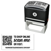 Scan mij om je QR-code en website te winkelen Zelfinktende Stempel (In situ)